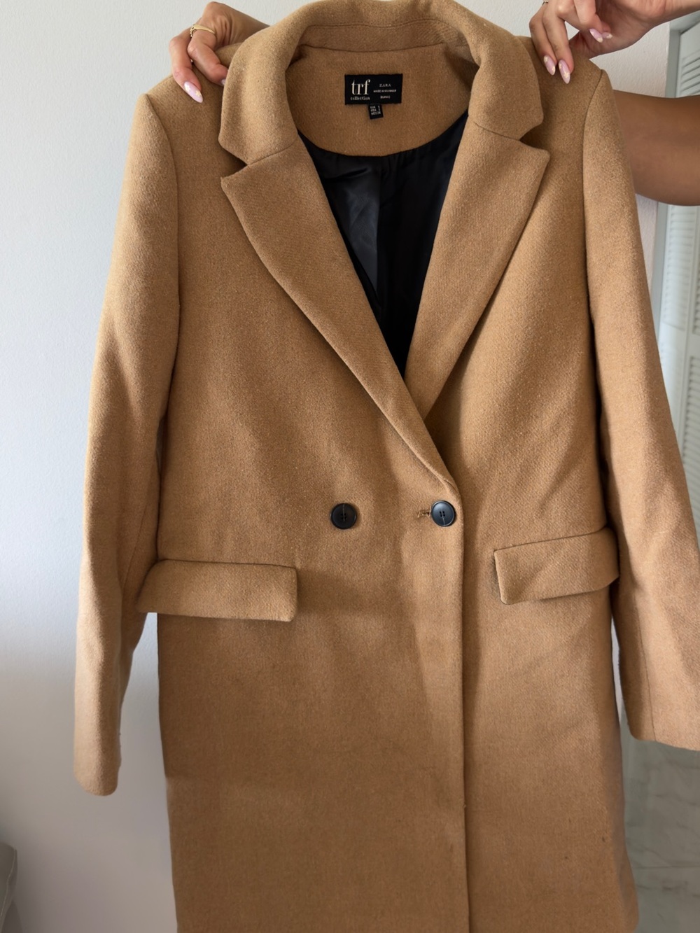 Zara Double-Breasted Tan Trench Coat